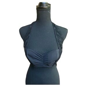 NWT figleave black bra with polka dot Mesh